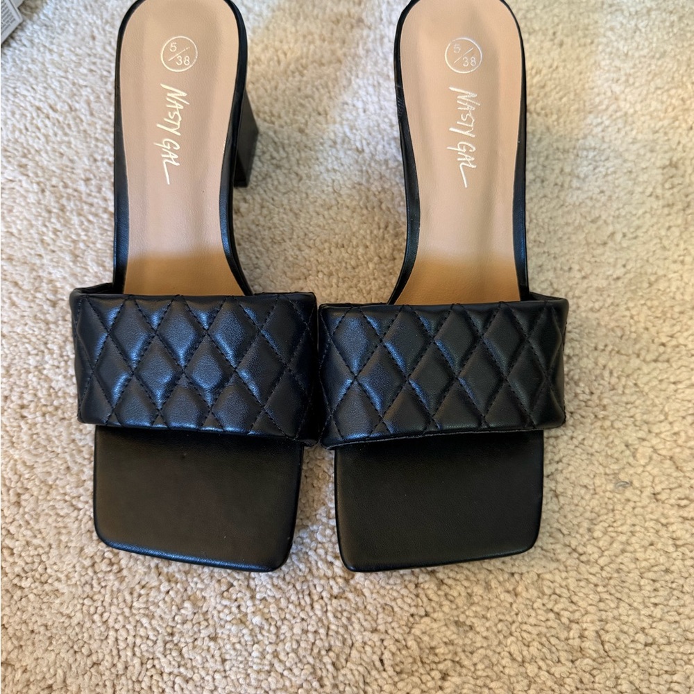 Nasty Gal Black Heels barley worn